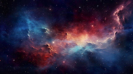 Wall Mural - vivid space galaxy nebula in a starry cosmos – a stunning astronomy backdrop