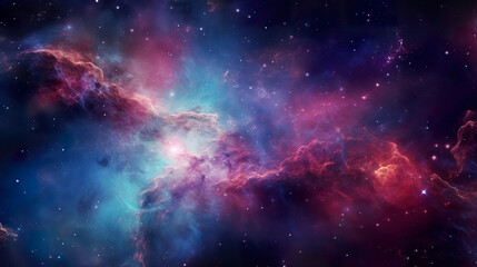 Wall Mural - vivid space galaxy nebula in a starry cosmos – a stunning astronomy backdrop