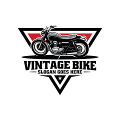 Wall Mural - classic motorcycle illustration logo vector