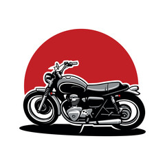 Wall Mural - classic motorcycle illustration vector