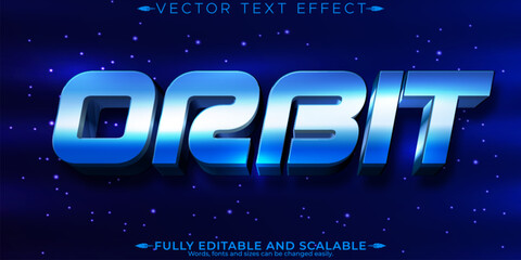 Wall Mural - Galaxy text effect, editable universe and stars customizable font style