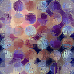 Poster - Vector image with imitation of grunge datamoshing texture. Retro risographs texture.