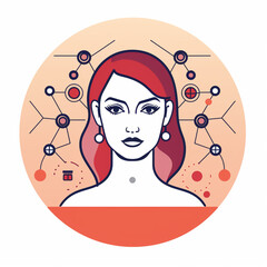 Poster - A line art icon of Progesterone, using specific chemical structures and symbols.