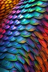 Poster - The intricate patterns and textures of a reptile's scales, showcasing their unique arrangement and colors.  