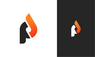 Aufkleber - PD logo initial design concept in oil form