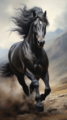 Wall Mural - cavalo na montanha 