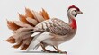 Thanksgiving colorful Turkey greeting with copyspace ,Vector illustration with simple gradients. All in a single layer.birds turkey clipart generative Ai 