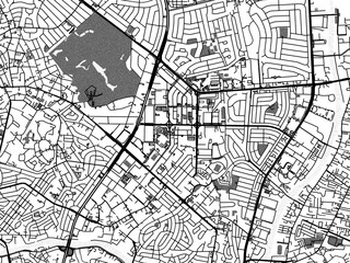 greyscale vector city map of pasig city in the philippines with with water, fields and parks, and ro