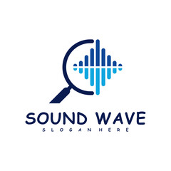 Wall Mural - Find Sound wave logo design concept vector. Sound wave illustration design