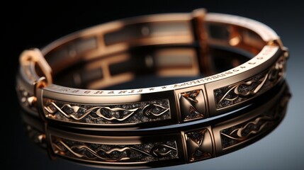 Wall Mural - A detailed shot - of a smooth bracelet,