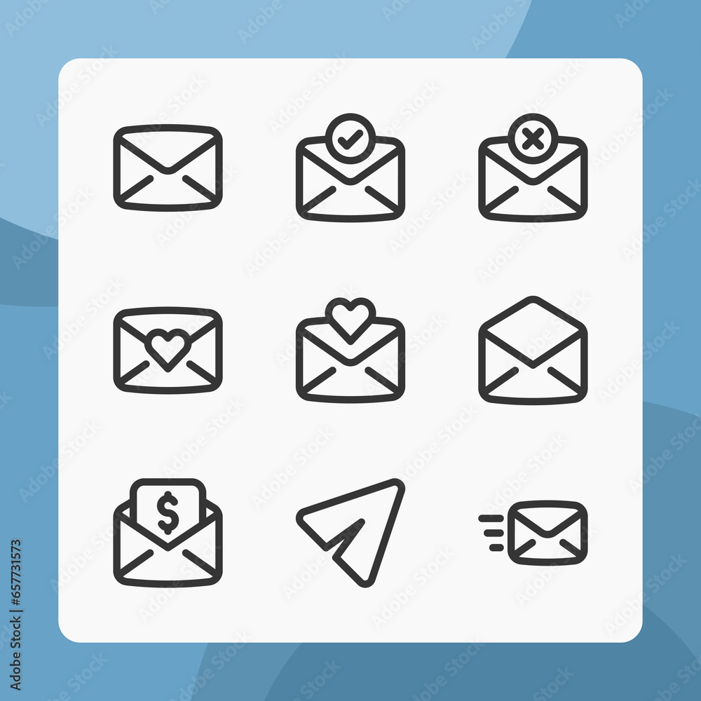 Emailable Icon Email icons vector line style, for ui ux design, website icons ...