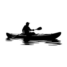 Kayak On The Lake Silhouette