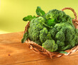 Broccoli, Korb, Gemüse, gesund, erntefrisch, 