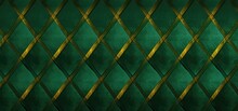 A Vibrant Green And Gold Diamond Pattern Background