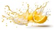 Splash liquid lemonade, pour or swirl it with realistic drops.