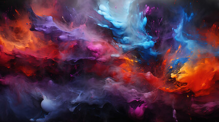 Aufkleber - Realistic galaxy background. Generative Ai