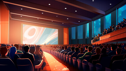 Canvas Print - people at cinema in the cinema hall