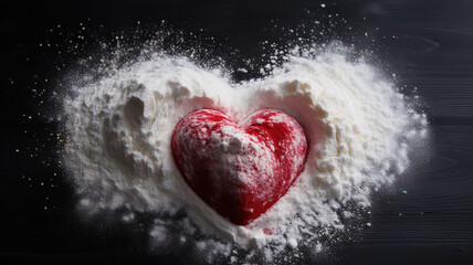 Aufkleber - Red heart wallpapers that will make you smile. Generative Ai