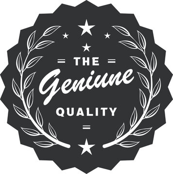 Vintage badges. Guaranteed, premium quality, authentic, certified, best quality label for promotion. Gray quality badge medal
