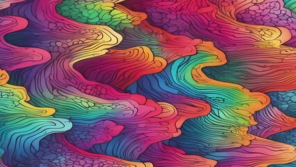 Wall Mural - Abstract colorful holographic animation. Multicolor liquid gradient background. Beautiful gradient texture, Moving abstract multicolored background