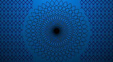 Spiral Abstract Pattern  Mandala Floral Blue Black Deep Dark Gradient Background