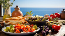 Greek Salad With Olives And Tomatoes