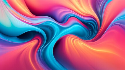 Poster - abstract colorful background with waves