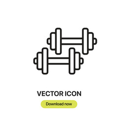 Leinwandbilder - Dumbbell icon vector. Linear-style sign for mobile concept and web design. Dumbbell symbol illustration. Pixel vector graphics - Vector.	