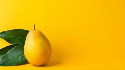 Wall Mural - healthy Mango on isolated yellow, 