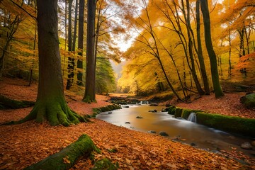 Wall Mural - autumn in the forest