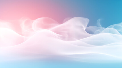 Wall Mural - delicate smoke cloud abstract background in pink and blue tones