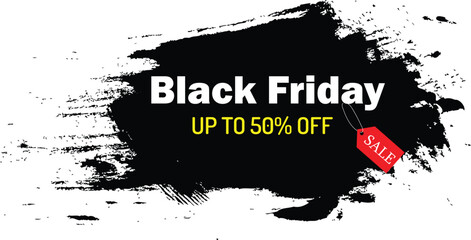 Poster - black friday sale beautiful brush vector design.