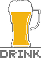 Sticker - Pixel beer design