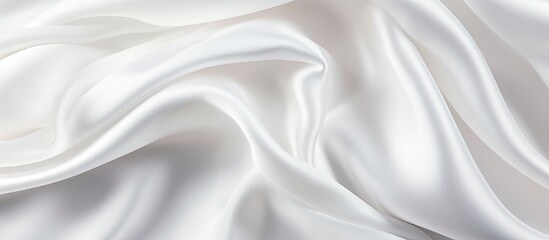 Poster - High resolution white fabric with luxury texture background