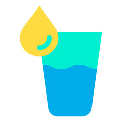 Poster - Flat  Water drop icon