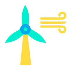 Sticker - Flat  Wind Energy icon