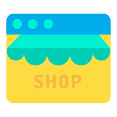 Poster - Flat Online Store icon