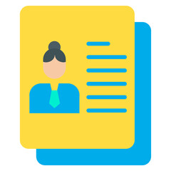 Sticker - Flat Woman document icon