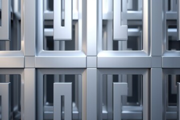 Aufkleber - A detailed close-up shot of a bunch of metal bars. This image can be used to depict strength, construction, security, or industrial themes. It is perfect for websites, blogs, presentations, and design