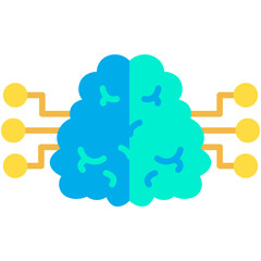 Sticker - Flat Ai Brain icon