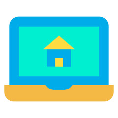 Sticker - Flat Home Laptop icon