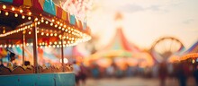 Carnival Midway With Blurred Background
