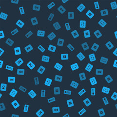 Poster - Set Record button, Repeat, Stop media and Music video settings on seamless pattern. Vector
