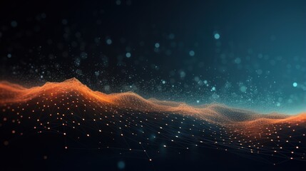 futuristic abstract background with technology particles in a state of flux, symbolizing the ever ch