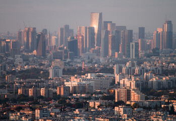 Sticker - Tel Aviv and Jaffa view. Skyscrapers skyline