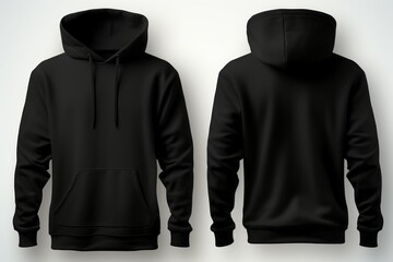 Wall Mural - Solid color hoodie mockup for design. Blank with space for text or print, copy space