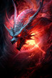 grim dark fantasy dragon monster fear horror demonic - by generative ai