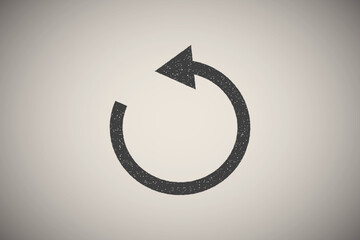 Poster - arrow, left, navigation, circle icon vector illustration in stamp style