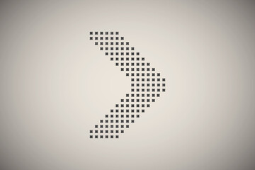 Poster - arrow, right, navigation, pixel icon vector illustration in stamp style
