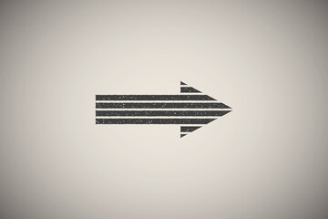 Poster - arrow, right, navigation icon vector illustration in stamp style